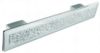 Bar handle, textured, 96mm and 128mm hole centres, chrome