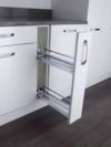  Arena Style base unit pull-out, 150mm wide, silver/chrome (KASBP150CH)