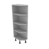 1250 x 300 x 300mm Curved MFC Open Dresser Unit