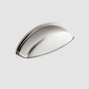 Cup handle, 64mm, die-cast, stainless steel effect