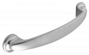 Bow handle, 128mm, die-cast, satin nickel