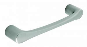 D handle, 192mm, stainless steel effect