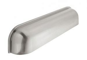 Cup handle, 128mm stainless steel effect