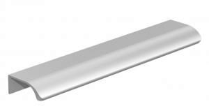 Trim handle, teardrop, square, 350mm, stainless steel effect