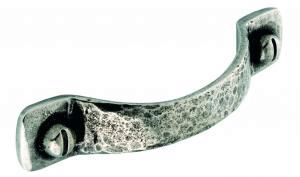Bow handle, 128mm, hammered pewter