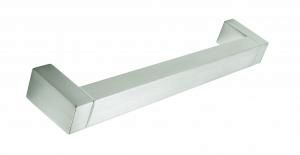 Bar handle square, 160mm, stainless steel effect