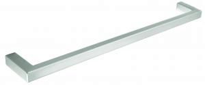 Bar handle square, 224mm, stainless steel effect