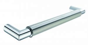 Bar handle, 192mm, stainless steel effect/chrome