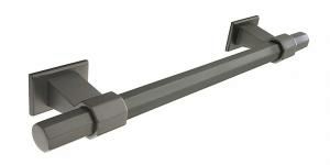 Hexagonal bar handle, 160mm, black satin