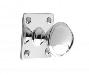 Classic Knob, 32mm, with backplate, Solid Brass Nickel Finish