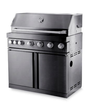 Black Collection - Free-standing gas grill with 6 burners and infrared system..