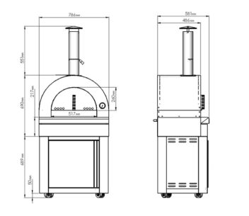 Module wood-fired pizza oven - Naples                               