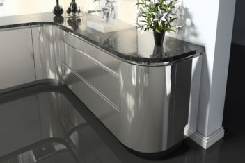 MAK Jazi Collection Silver Grey High Gloss Handleless