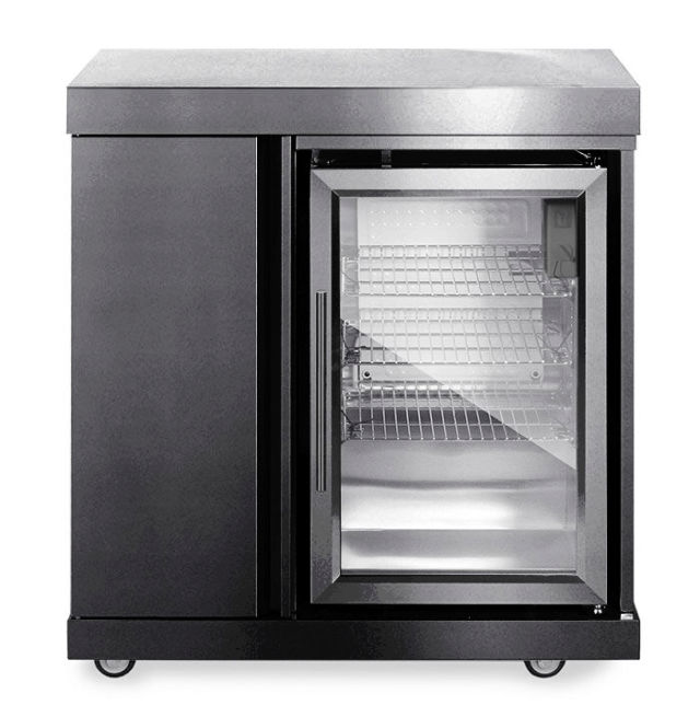 Black Collection - Module with refrigerator and storage cabinet