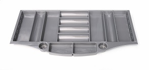 Blum Tandem curved cutlery tray, 1200mm unit, plastic, grey 
