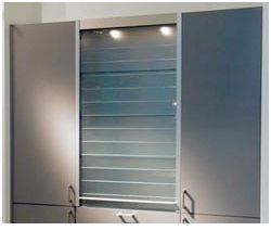 Hafele Glass And Frosted Glass Kitchen Tambour Units Roller