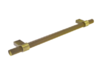 Knurled, Bar handle, 192mm, aged brass