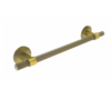 Knurled, Bar handle, round backplate, 192mm, aged brass