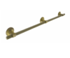 Knurled, Bar handle, round backplate, 448mm, aged brass
