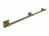 Knurled, Bar handle, rectangular backplate, 448mm, aged brass