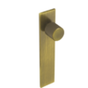 Knurled, Knob, square backplate, 130mm, aged brass