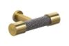 Walton, Knurled T-Pull handle (anti-turn)central hole centre (Pewter/Satin Brass)