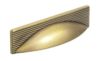 Alchester, Fluted cup handle, 96mm, Satin Brass (Satin Brass)