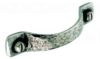Bow handle, 96mm, hammered pewter