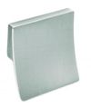 Square handle, 32mm, die-cast, brushed steel effect