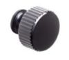 Henley, Fluted knob, classic, central hole centre - Matt Black 