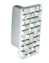 Knob, 32mm, die-cast, dull nickel mosaic finish