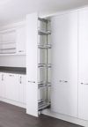 Arena Style 400mm full extension larder unit, 1800-2200mm high, anti-slip shelves and soft-stop plus (KASLF400FESC)