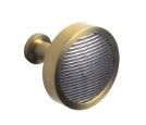 Maybrook, Fluted knob, central hole centre (Pewter/Satin Brass)