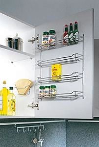 Spice rack 202mm wide, chrome (KSR30C)