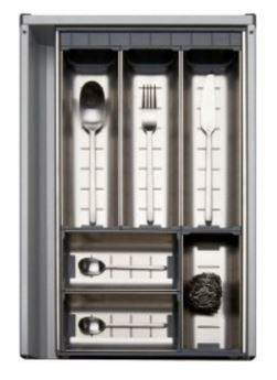 400mm Wide Orga-Line Cutlery Insert - 500mm Deep