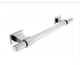 Hexagonal bar handle, 160mm, chrome effect