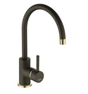 Courbe Curved Spout Tap Gold/Brass - Purquartz (Mocha)