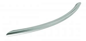 Bow handle, 160mm, die-cast, stainless steel effect