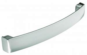 Bow handle, 160mm, die-cast, stainless steel effect