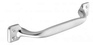 D handle, 96mm, die-cast, satin nickel effect