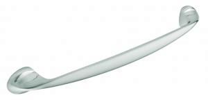 D handle, 160mm, die-cast, stainless steel effect