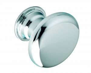 Knob,  32mm, die-cast, chrome