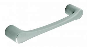 D handle, 128mm, stainless steel effect