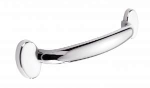 D handle, 96mm, chrome effect