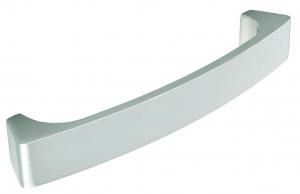 Bow handle, 128mm, die-cast, stainless steel effect