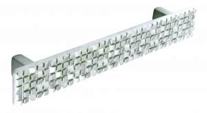 D handle, 128mm, die-cast, dull nickel mosaic finish