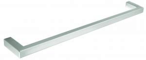 Bar handle square, 128mm, stainless steel effect