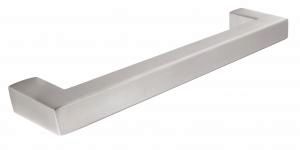 Bar handle, square, 160mm, stainless steel effect