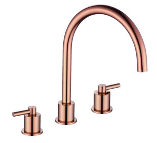 Copper Aero 3 Hole Kitchen Taps