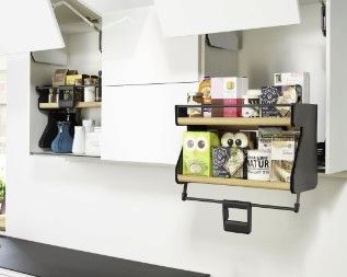 Imove Pull-Out Wall Unit, 500mm 2 Tier, Oak Base & Back (Anthracite)